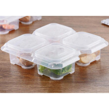 Bento Snack Boxes - Reusable 4-Compartment Food Containers for School, Work and Travel