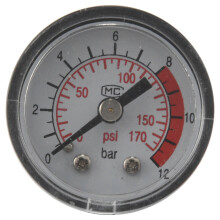 0-12 BAR 0-170 PSI 10 mm schroefdraad Gas-luchtpomp drukmeter Compressormanometer