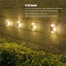 2 Lot de Lampes Solaires LED Étanches à Lumière Chaude pour Jardin, Cour ou Allée Extérieure