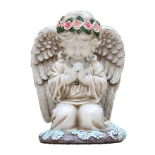 Statues Solaires D'Extérieur pour Jardin, Figurine D'Ange en Résine pour Patio, Balcon, Cour, Décoration de Pelouse, Cadeaux de Pendaison de