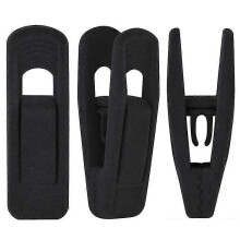 Schwarze Samt-Kleiderbügelclips, 20er-Pack, rutschfeste Samtclips für Anzug-, Hosen- und Rockkleiderbügel, stabile Klammern, i