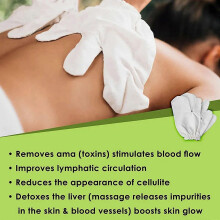 Luvas de seda crua esfoliantes para rosto e corpo - Luvas de massagem ayurvédica a seco para reduzir acne e celulite.