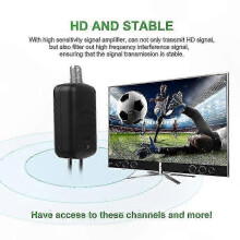 Digital TV Antenna for Global HD Reception 1080p DVB-T2 Compatible with RV Outdoor and Indoor Use EU Plug Included