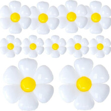 11 ballons marguerite, grands ballons en aluminium blanc en forme de fleur pour anniversaire, baby shower, mariage, décoration