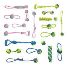 Dog Teething & Cat Toys, Rope & Rabbit Chew Toys - Safe Braided Design, Healthy Gift (Dumbbell)