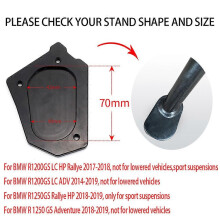 Adequado para motocicleta BMW R 1250GS 18-20, tripé CNC, placa de suporte expansora para extensão lateral.
