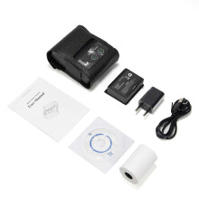 Tragbarer, kabelloser Bluetooth-Mini-Belegdrucker mit POS-Funktion, kompatibel mit Android und iOS (ESC/POS).