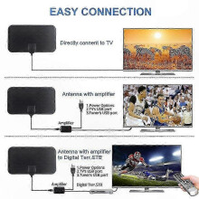 Digitale tv-antenne voor wereldwijde HD-ontvangst 1080p DVB-T2, compatibel met campers, zowel binnen als buiten, inclusief EU-s