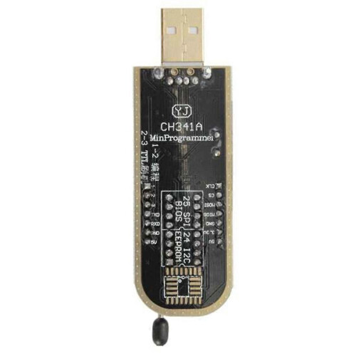 CH341A 24 25 Serie EEPROM Flash BIOS USB Programmeermodule + Testclip 1