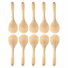 10pcs Maracas Hand Percussion Rattles Diy Wood Maracas With Crisp Blow Sound For Music Party Favors