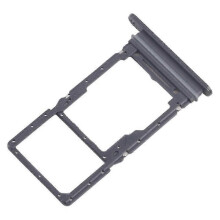 Support de carte SIM double compatible avec Samsung Galaxy A26 5G A266 (pièce de rechange d'origine, sans logo) - Noir