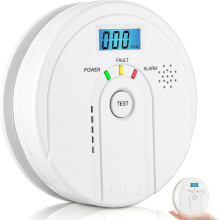 Carbon Monoxide Detector, Battery Operated Carbon Monoxide Alarm | LCD Digital Display, EN50291 Standard, Light and 85dB Soun