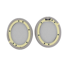 Coussinets de rechange pour écouteurs sans fil, en similicuir souple gris avec isolation phonique.