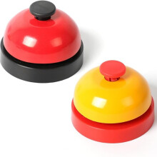 Set of 2 Table Bell, Reception Bell with Crisp Bell, Made for Kitchen, Restaurants, Hotels, Bars