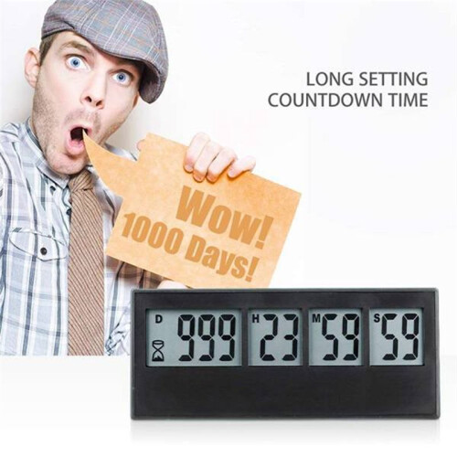 Digital Countdown Days Hour Meter 999 Days Count Down for Vacation Retirement Wedding Lab Kitchen 1
