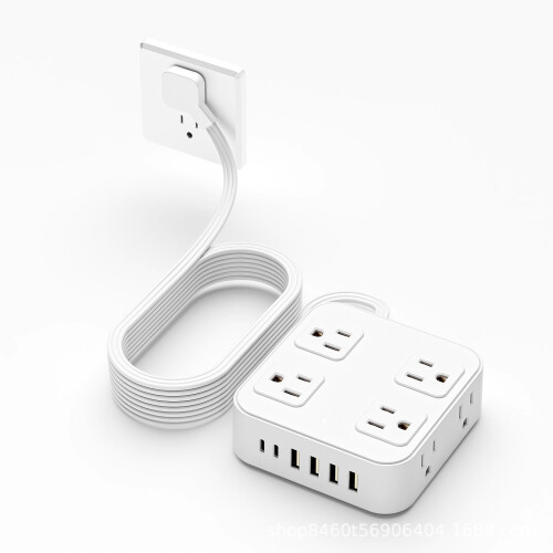 110V socket panel independent switch USB extension cord intelligent home multifunctional high-power socket extender（US stand