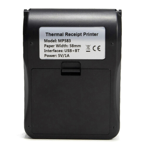 Draagbare bonprinter, draadloos, Bluetooth, mini-bonprinter, POS-printer, mobiel, ESC/POS, compatibel met Android en iOS. 1