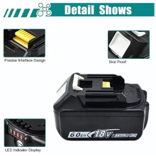 Compatible with  For Makita 6ah Makita 18v Battery Bl1830b Bl1850b Bl1850 Bl1840 Bl1860 Bl1815 Replacement Lithium Battery gu