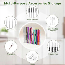 Porte-pailles en acrylique double face de 9,8 pouces pour armoire