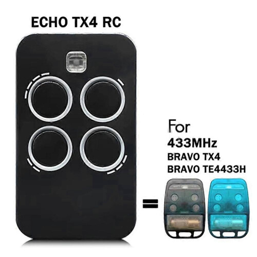 Control remoto para puerta de garaje de 433 MHz, control de portón, control remoto de código variable, compatible con ECHO TX4 2