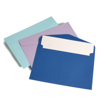 Kaartenveloppen voor schrijfpapier, gekleurde enveloppen, 100 stuks, diverse kleuren