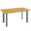 Brown WPC Garden Coffee Table with Metal Frame 1