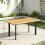 Brown WPC Garden Coffee Table with Metal Frame 3