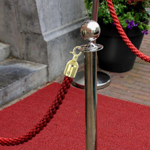 6pcs Rope End Stopper with Lobster Claw Clasps - Barrier Caps for Crowd Control &amp; Queue Divider 2