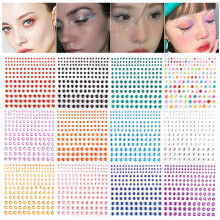 Glitzersteine Selbstklebend, 2300 Stck Selbstklebend Strasssteine Schmucksteine, Glitzer Basteln Diamanten fr Gesichts-Make-Up