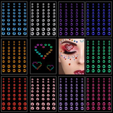 Glitzersteine Selbstklebend,2300 Stck Selbstklebend Strasssteine Schmucksteine,Glitzer Basteln Diamanten fr Gesichts-Make-Up