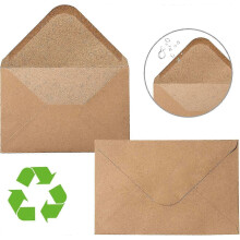 2025 kopert (100 szt.) stary papier kraft/bez okienka - C6-162 x 114 mm, koperty, zamknij