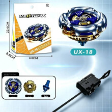 Ux18 Collectors Metal Spin Tops Pack With Handlaunch Mechanism For Kids Play