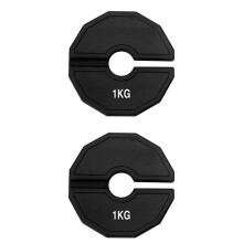 2 Stück 1 Kg Gym Micro-Platten Hantel Bruchteil Gewichtsplatte Gummi Bruchteil Gewichtsplatten Add- Change Schwarz