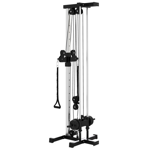 Wall Mount Cable Machine, 15 Positions Adjustable Cable Crossover Machine Dual Pulley System for Home Gym 1