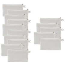 15Pcs Sublimation Blank Canvas Makeup Bags Bulk, DIY Heat Transfer Cosmetic Bags,7.28 X 4.72 Inch