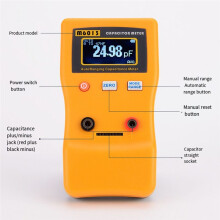 M6013 Medidor de Capacitor 0,01pF - 470mF Medição Profissional Capacitância Resistência Capacitímetro Testador de Circuito