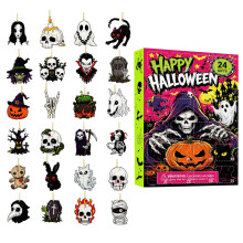 (V) Acrylic Pendant Halloween Layout Pumpkin Cat Witch Courtyard Ornament