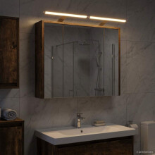 vidaXL Badezimmerspiegelschrank Räuchereiche 73,5 x 16 x 62,5 cm