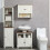 (White, Engineered Wood) White Under-Sink Vanity Unit 60x30x60cm 8