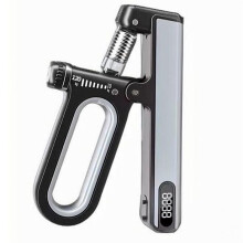 Electronic Counting Grip Professional Exercise Hand Strength Arm Muscle Training Finger Strength Black+Gray