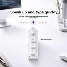 AI Voice Macro Keypad 3 Keys Single Knob Mechanical Keyboard Wired Dual Connection Intelligent Input Keypad Black