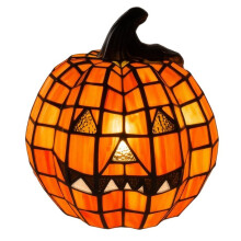 Stained Pumpkin Lamp -Halloween Decorations for Home and Holiday Parties L