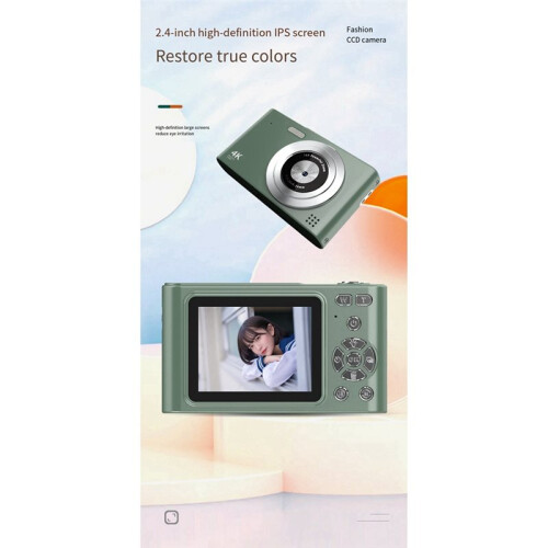 4K 16X Digital  CCD Vlog 1080P Video Recorder with Flash Compact Digital Photography Camera E