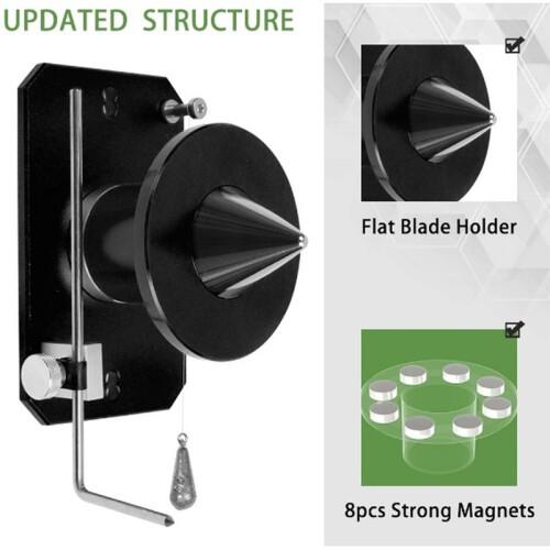 1set Lawn Mower Blade Balancer, High Precise with Magnetic for Adjustable Blade Holder, Wall Mounted Blade Balance Tool 2