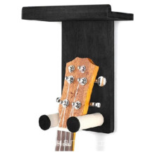Guitar Wall Mount, Auto Lock Guitar Hanger, Black Pine Wood Guitar Wall Hangers, Guitar Holder Hook Wall Stand