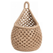 Cotton Rope Hanging Storage Basket Fruit Vegetable Organiser,for Kitchen Fruit Vegetable Pantry Storage and Wall