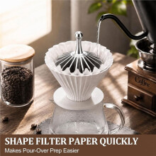 Prensador de Papel para Filtros, Herramienta para Dar Forma A Filtros de Café, Filtro Reutilizable y Portátil