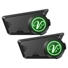 Intercomunicador para Capacete de Motocicleta V2 IPX5 À Prova D'Água 6.0, Intercomunicador Bidirecional de 520m, Redução de Ruído