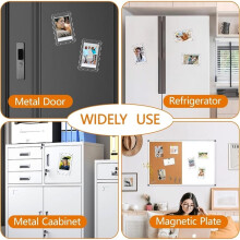 5 Pack Scalloped Magnetic Photo Frames for Refrigerator, 2.36 X 3.54 Inch Acrylic Fridge Magnets