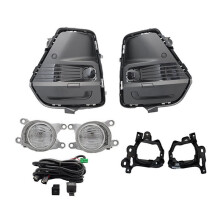 Front Bumper White LED Fog Lights Kit for RAV4 2026-2027 Fog Bezel Metal Mount Brackets Wires Relay Set